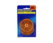 Narva Amber Retro Reflector with Central Fixing Hole - 84011BL